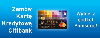 karta kredytowa z gadżetem Samsung tablet dobra promocja
