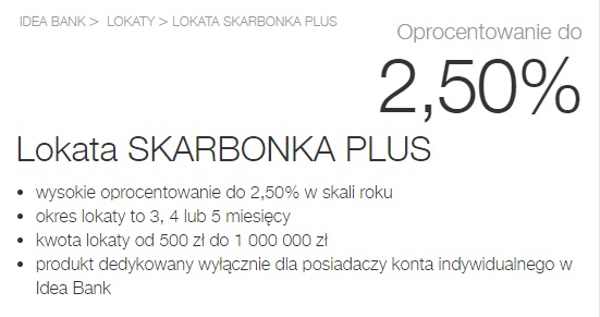 Lokata Skarbonka Plus