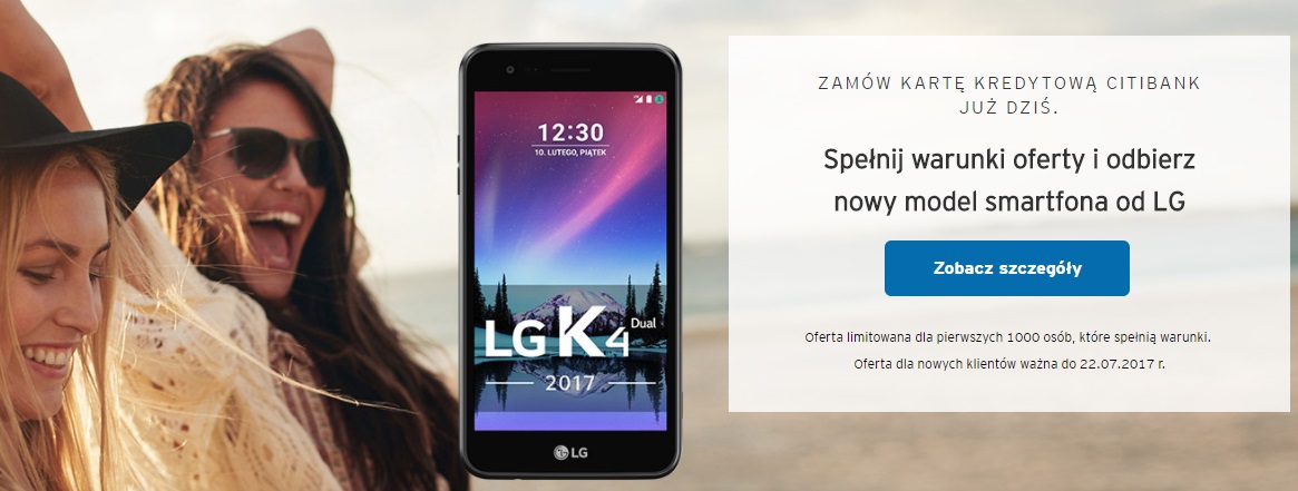 Telefon LG K4 dual sim citibank citi simplicity