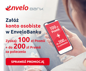100 zł premii za konto w EnveloBanku
