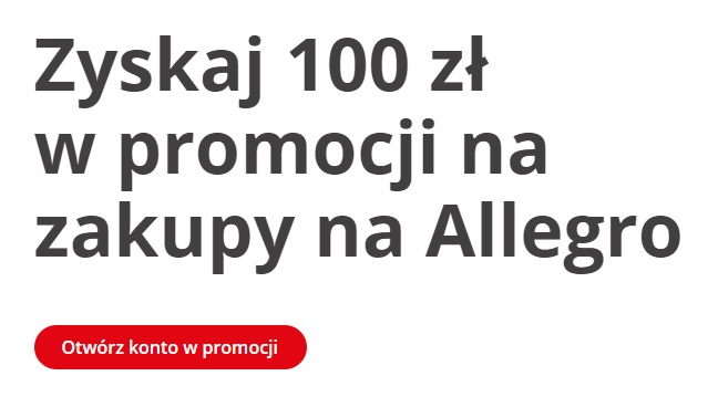 100 zł na Allegro za Konto Jakie Chcę