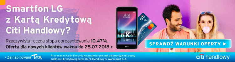 Smartfon LG K4 za kartę kredytową