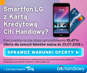 Smartfon LG K4 za kartę kredytową