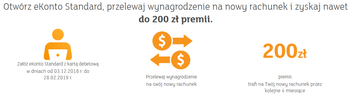 Premia 200 zł za wynagrodzenie lub 150 zł za transakcje w mBanku