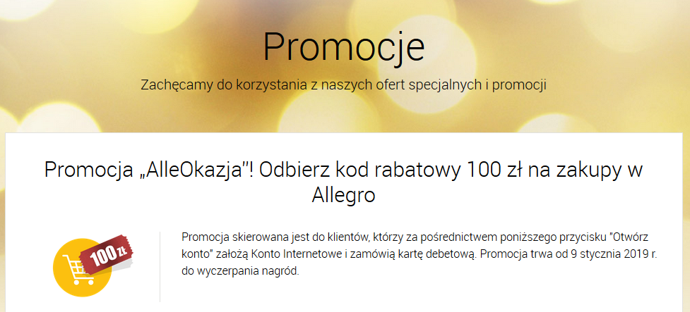 100 zł na Allegro za Konto Internetowe w Alior Banku