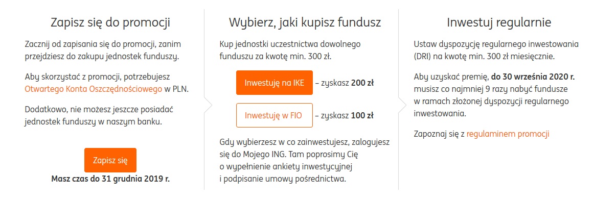 Do 200 zł za regularne inwestowanie + 140 zł za konto osobiste dla nowych w ING Banku Śląskim