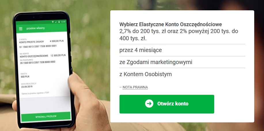 Elastyczne Konto Oszczędnościowe na 2,70% w Getin Banku + 50 zł dla nowych