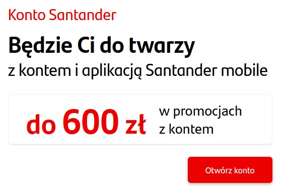 600 zł za konto w Santanderze