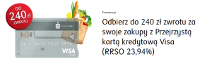 240 zł za kartę kredytową w PKO BP