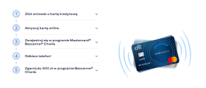 Telefon Samsung Galaxy A15 oraz 300 zł w punktach Bezcenne Chwile za kartę kredytową w Citibanku