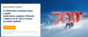 700 zł za konto w Citibanku