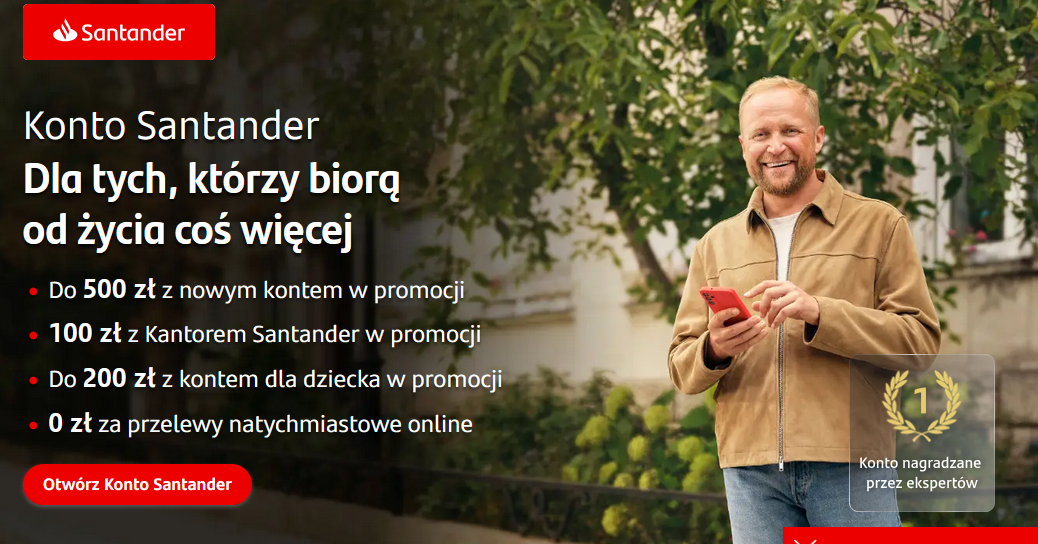 700 zł za konto w Santanderze