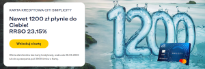 1200 zł za kartę kredytową w Citibanku