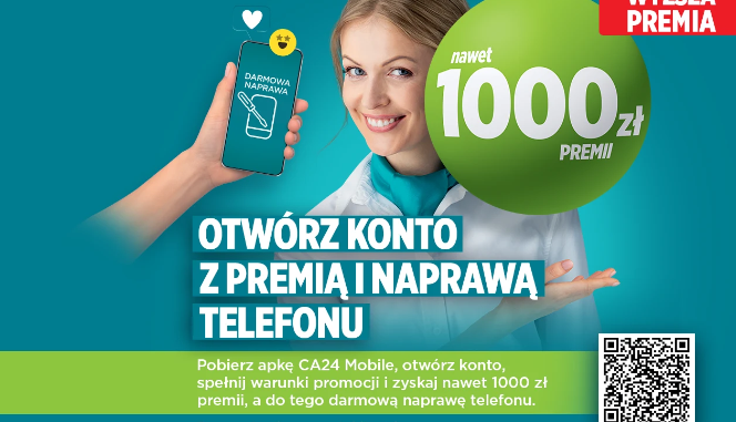 1000 zł za konto w Credit Agricole