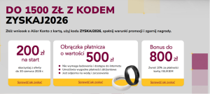1000 zł za konto w Alior Banku