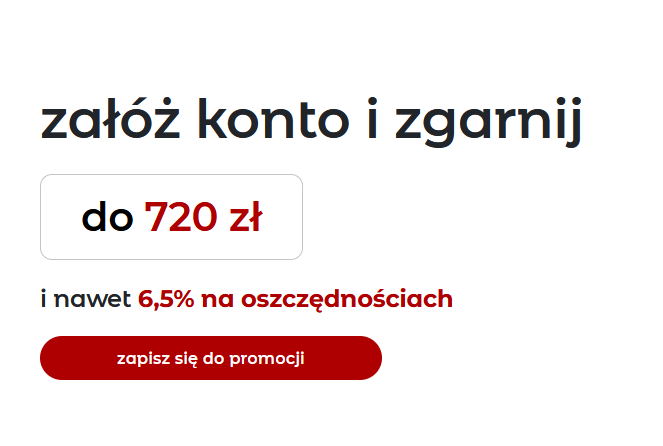 720 zł za konto w mBanku