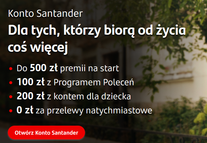 600 zł za konto w Santanderze